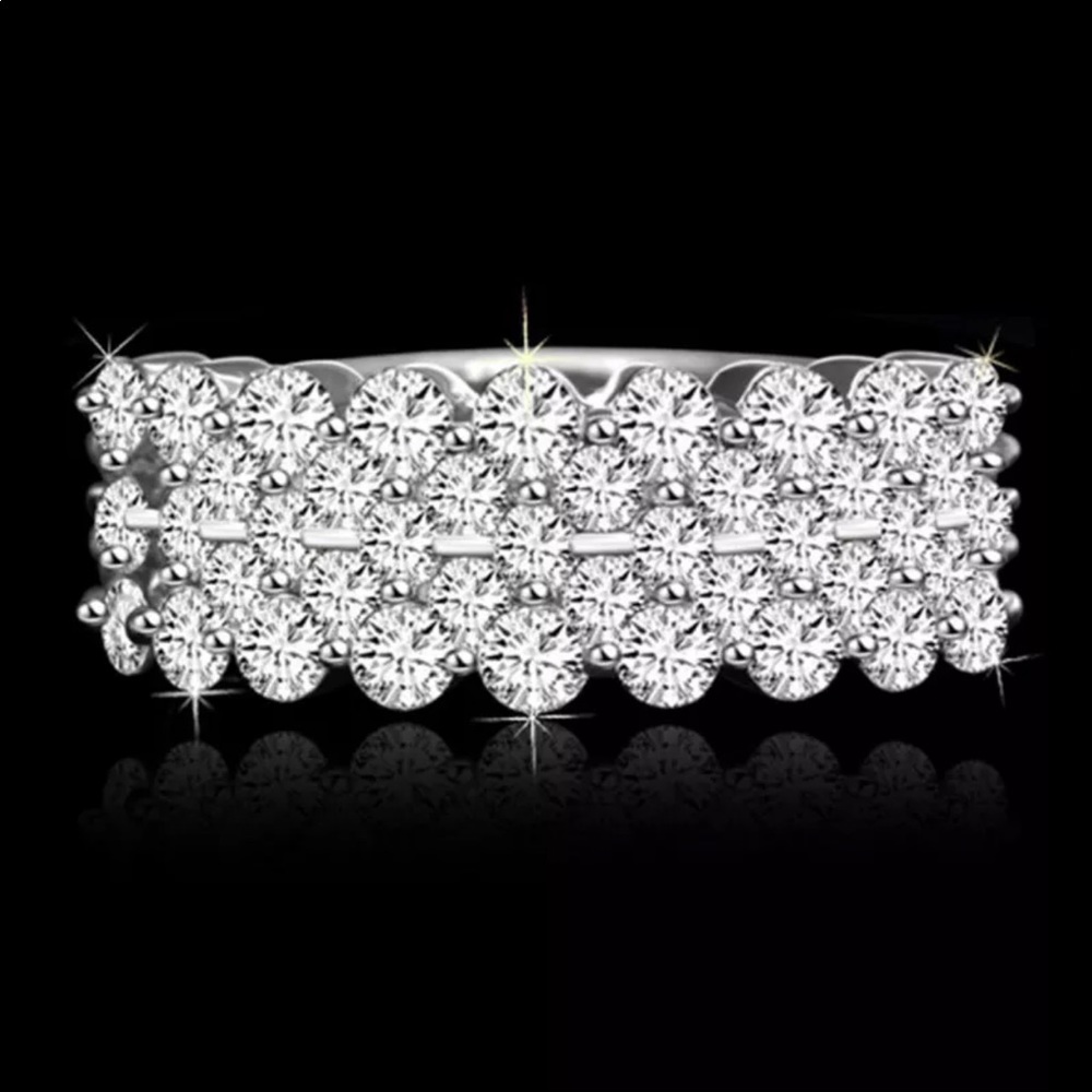 New 925 Silver Diamonds Wedding Ring - Picture 4 of 6